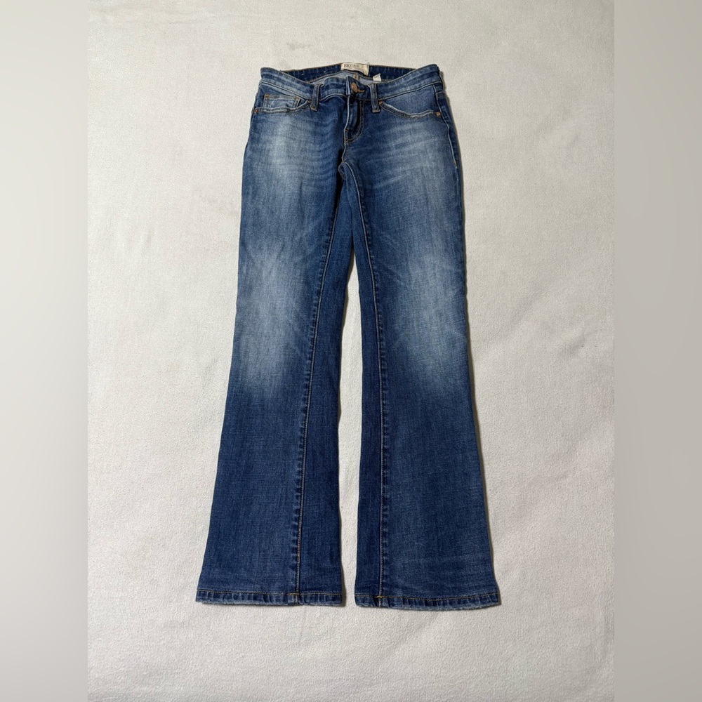 BKE Jeans Womens 26 Blue Stella Bootcut Low Rise Distressed‎ Y2K Medium Wash